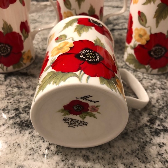 New MONET Rare Fine Bone China Vintage mug set 💋 - Picture 4 of 10